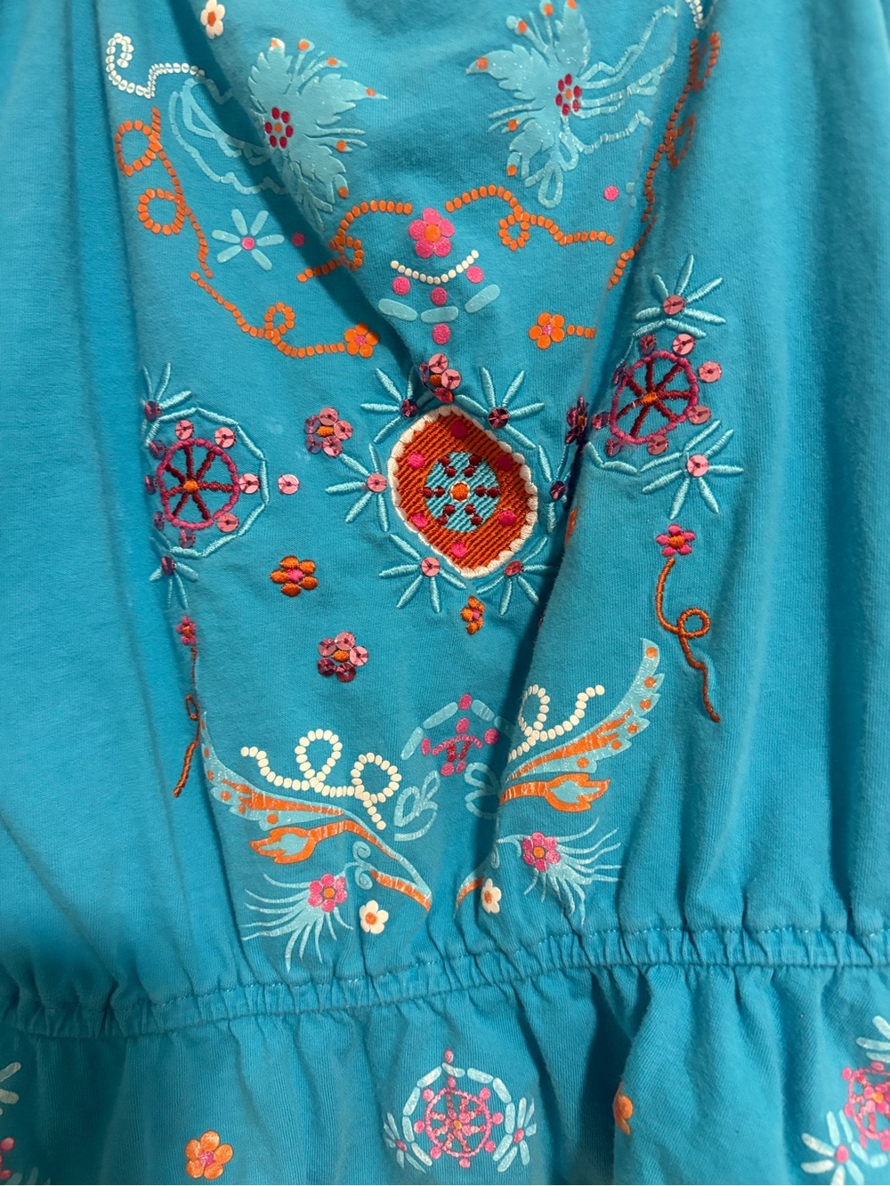 Y2K EDC Cotton Embroidered Tie-Shoulder Peplum Camisole Tank Top Size Medium - Picture 3 of 10
